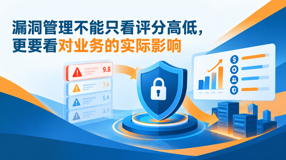 漏洞管理不能只看评分高低，更要看对业务的实际影响